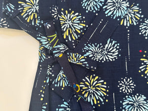 Baby Boy's 6-12M Cotton Blue Jinbei style Romper Made in Japan　