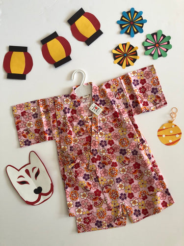 Toddler Girl’s Cotton Sakura Flower 2-piece Jinbei