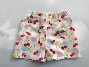 Baby Girl’s Cotton Komari white 2-piece Jinbei